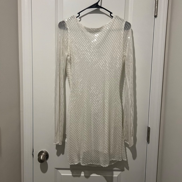 Meshki Sequin Mini Dress - White - Picture 2 of 4